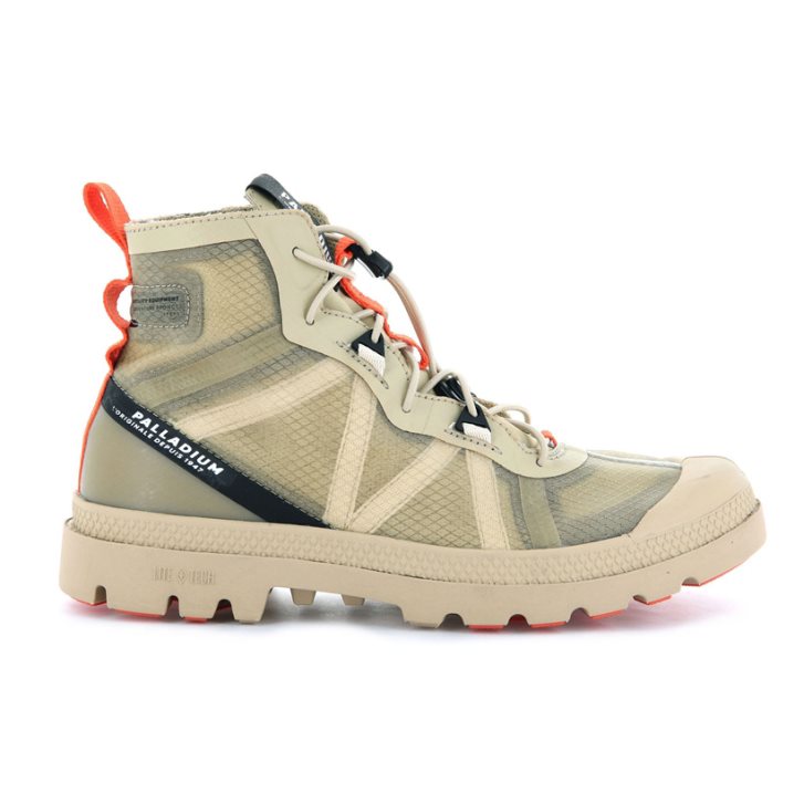 Baskets Palladium Travel Lite+ Adventure High Tops Homme Vert Olive | FR UJS198Z